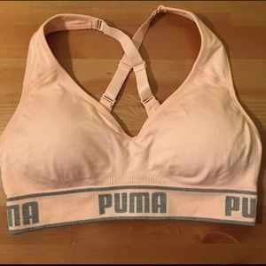 Puma Womens Sports Bra Pink, NWOT Size: S